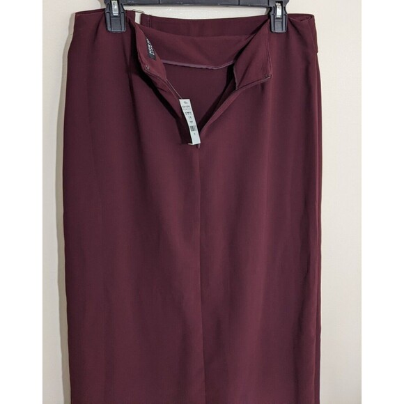 New York & Company Skirt Maxi Belted Slit Front Classic Office Casual Size 10 - Picture 5 of 7